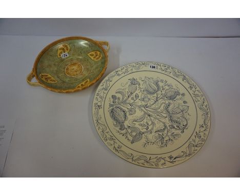 Large Poole Charger by Ralph Zdenka, Decorated with allover floral panels, signed and dated 10/98 to underside, 41cm diameter