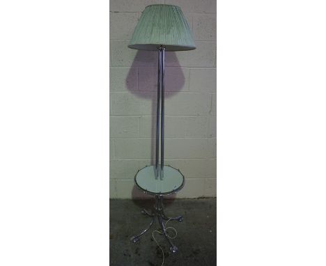 Modern Chrome Floor Lamp, with shade