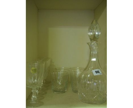 Mixed Lot of Crystal, Glass Wares and Collectables, to include a decanter and glasses, Hummel figures etc, approximately 40 p