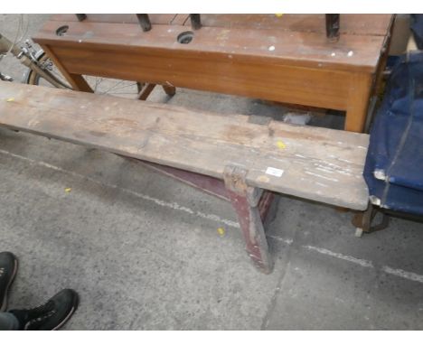 antique wood bench