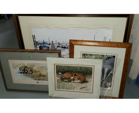 After David Shepherd limited edition print of Elephants signedin pencil 'African Babies',  two other pencil signed prints of 
