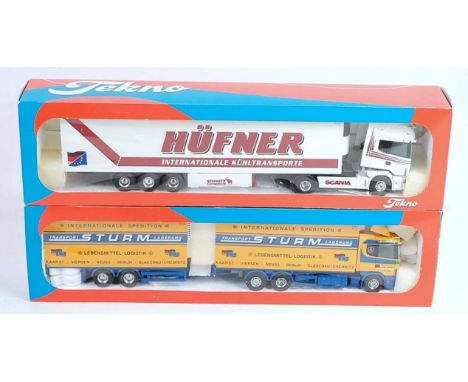 A Tekno Bushland Collection 1/50 scale road haulage diecast group to include a No. 84 Hufner Scania Intercooler tractor unit 