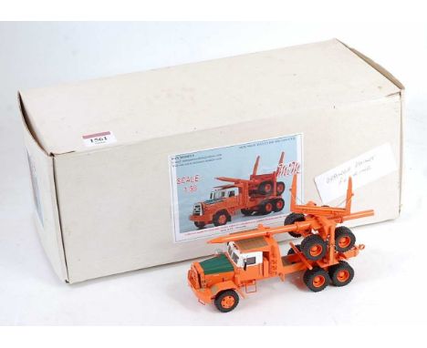 A Dan Models of Romania 1/50 scale resin factory built model of a Hayes HD 400 logger, model No. MIM50030, finished in orange