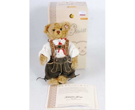 A Steiff Wedding Party series teddy bear boy, white tag to ear No. 038068, limited edition example No. 37/500 released, blond