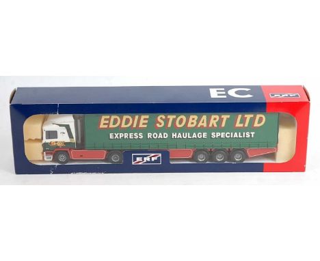 A Tekno 1/50 scale Eddie Stobart Ltd 'The British Collection' No. 50 model of an ERF EC series tractor unit with curtainside 