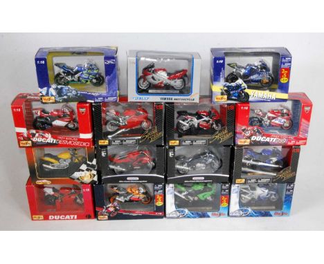 15 various boxed mainly 1/18 scale motorcycle diecasts, mixed examples by Maisto, Special Edition Maisto, Metal Collection, a