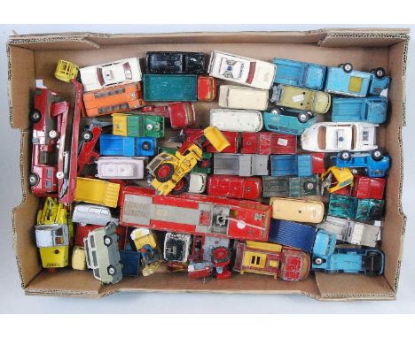 One tray containing a quantity of various playworn Corgi Toys and other diecasts to include various repainted examples, speci