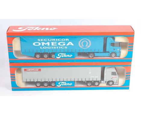 A Tekno 'The British Collection' 1/50 scale road transport diecast group to include a No. 72 Cave Wood Volvo FH tractor unit 