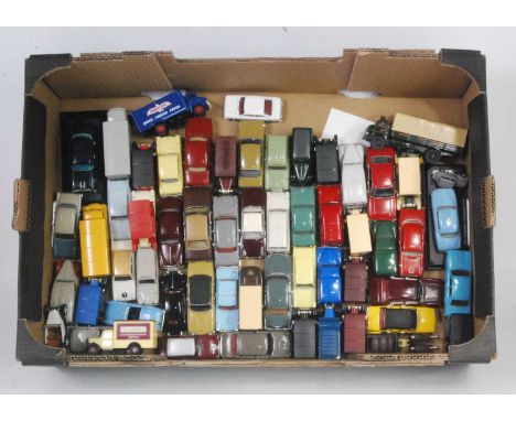 Two trays containing a quantity of mainly unboxed modern release diecasts to include Vanguards, Corgi Toys, Oxford Diecasts, 