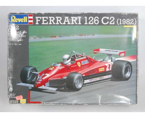 A Revell model No. 07229 1/12 scale plastic kit for a Ferrari 126 C2 1982 Formula 1 race car, housed in the original box, mod