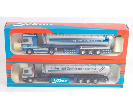 A Tekno 1/50 scale HJ Van Benton boxed tractor unit and tanker tipper trailer group to include an ERF EC14 tractor unit with 