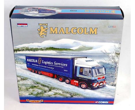 A Corgi Toys Hauliers of Renown 1/50 scale Malcolm Logistics Services gift set, model No. CC99174 housed in the original wind