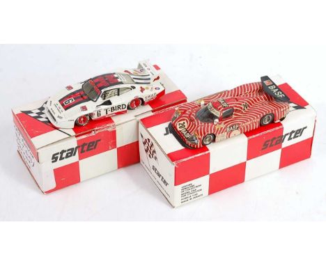 An Andre Marie Ruf 1/43 scale white metal hand built Le Mans race car group to include an AMR Le Mans 1982 SHS C6 Ford racing