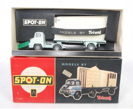 A Spot-On Models No. 111A/OG Ford Thames Trader with articulated flat float and garage kit, housed in the original all-card b
