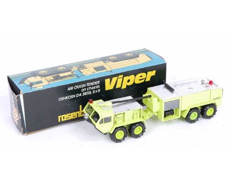 A Conrad Model No. 5511 1/50 scale model of a Viper Rosenbauer aircraft tender on Oshkosh DA 3838 8x8 chassis, comprising of 