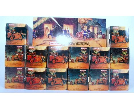 15 various boxed Matchbox Collectables fire engine series diecasts to include a Mercedes Benz 1912 fire engine, a Dodge Route