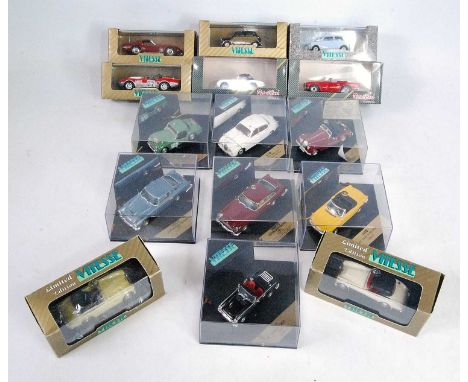 15 various boxed Vitesse and Detail cars, all 1.43 scale,  mixed examples to include an Austin Healey 100 Six, an Austin Coop