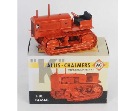 A Speccast 1/16 scale model of an Alice Chalmers wide tread K crawler tractor, official replica for the 2001 National Toy Tru