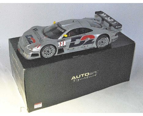 An Autoart Signatures Series model No. 12001 1/12 scale model of a 1997 Mercedes Benz CLK GTR FIAGT GT1 World Championship ra