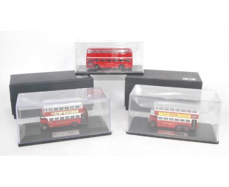 A London Transport resin specialist 1/76 scale public transport resin model group to include No. RS76652 AEC Regent Dobson bo