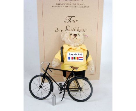 A Steiff Tour de Steiff bear, limited edition example No. 0221/1500 released, white tag to ear numbered 661570, comprising of