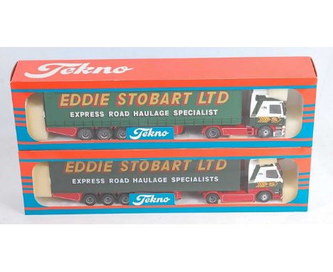 A Tekno 1/50 scale Eddie Stobart Limited road transport diecast group to include a No. 74 British Collection Mercedes Benz tr