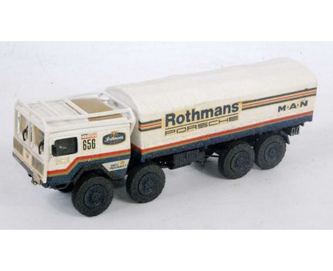 A Graphyland 1/43 scale resin hand built model of a Man 8x8 Rothman's Porsche Paris-Dakar No. 656 race truck, weathered examp