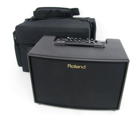 Mark Griffiths - Roland AC-90 Acoustic Chorus guitar amplifier, made in China, ser. no. ZW12694, with fitted carry bag