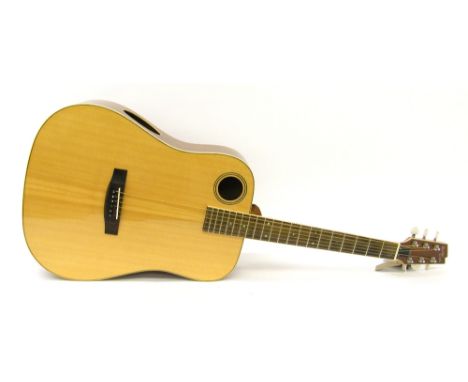 Boulder Creek DG-1N acoustic guitar, made in China, with mahogany back and sides and natural top, condition: good