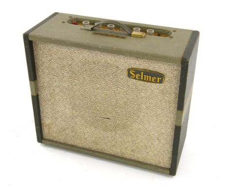 Early 1960s Selmer Truvoice Stadium guitar amplifier, no. 19T/2276, blue/grey Tolex, Fane 12" speaker