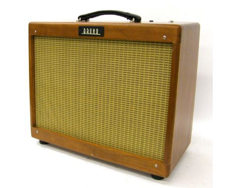 Tony Bruno valve guitar amplifier, with Celestion G128H 10th anniversary special edition speaker, cover