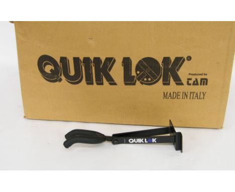 Box of approximately fifty Quik Lok guitar wall bracket hangers