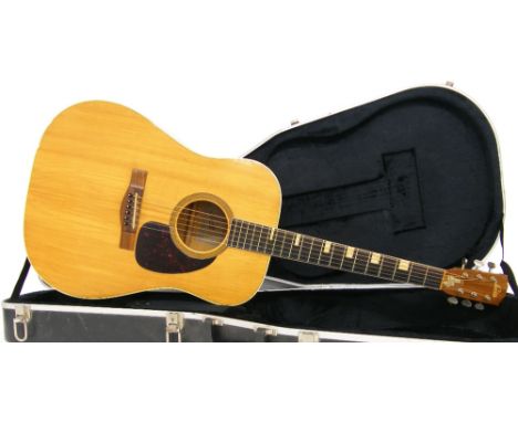 1967 Levin LT-18 Goliath acoustic guitar, made in Sweden, ser. no. 4xxxx2, maple back and sides and spruce top with lacquer c