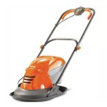 (1E). Lot RRP £195. 2x Flymo Items. 1x Hover Vac 250 RRP £110. 1x Flymo SimpliMow 300 RRP £85.