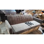 (P) Sofa Bed Grey Brushed Moleskin.