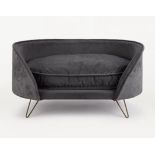 (2A) Lot RRP £135. 3x Items. 1x Velvet Pet Sofa Grey RRP £45. 1x Metal Wardrobe 3 Shelves Grey (90x