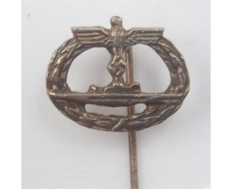 WWII cased German Kriegsmarine U-Boat Crew Stick Pin. UK P&amp;P Group 1 (£16+VAT for the first lot and £2+VAT for subsequent