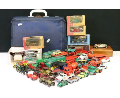 Quantity of circa 60/70s diecast models to include around 40 x mainly Matchbox featuring 2 x King Size Racing Car Transporter