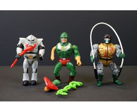 Masters Of The Universe - Three original Mattel figures to include Blast-Attak (Without Tech Ax), Horde Trooper (With origina