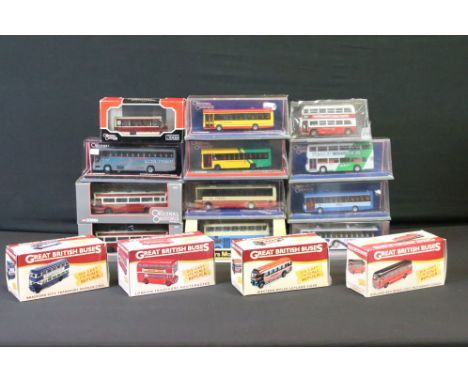 16 Boxed diecast model buses to include 11 x Corgi Original Omnibus, 4 x Atlas Great British Buses and a C'SM Collectors Mode
