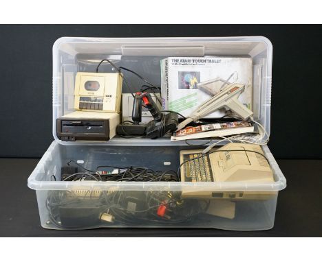 Retro Gaming -  Two Atari games consoles (Atari 400 &amp; Atari 800 XL), Atari 1050 disk drive, 2 x Atari program recorders (