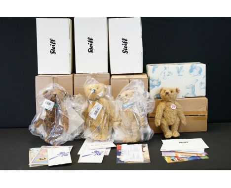 Steiff - Four Boxed Steiff Teddys to include ltd edn 664830 2016 Year Bear (bear &amp; paperwork sealed in polyethene bag), l