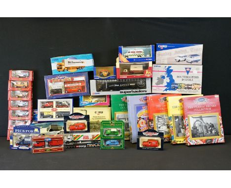Collection of approximately 31 diecast models with examples from Corgi Classics and Cameo, featuring Corgi Superhaulers 59547