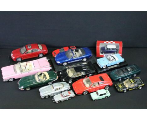 14 diecast models, of varying scales, to include Maisto, Corgi, Burago, Knight &amp; Welly examples, featuring a Knight model