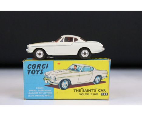 Boxed Corgi 258 The Saint's Car Volvo P1800 diecast model, diecast ex with vg box 