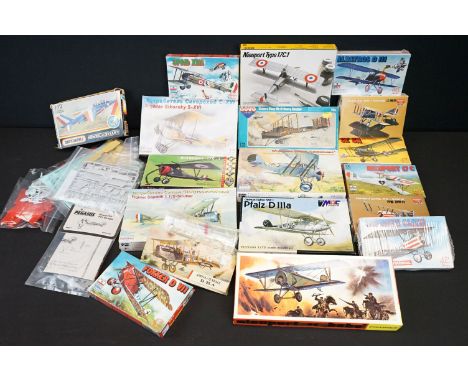 16 Boxed &amp; unbuilt plastic model plane kits, mostly 1:72 scale, to include Esci, Novo, Eastern Express, SMER, Academy Min