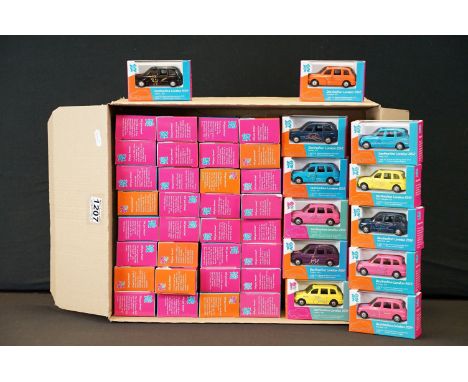 44 Boxed Corgi 1/64 London Olympics 2012 diecast model taxis, all ex 