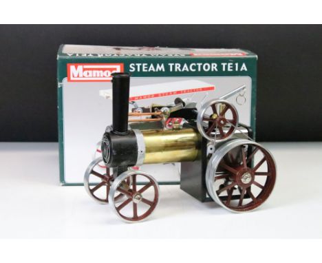 Steam Engine - Boxed Mamod steam tractor TE1A. Showing wear but overall good. Box good.