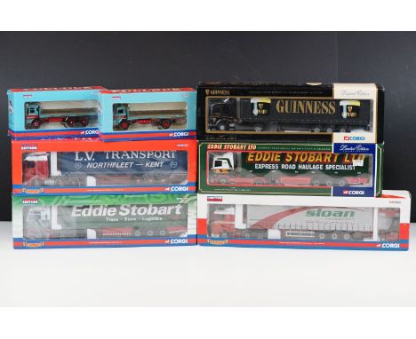 Seven boxed Corgi ltd edn Hauliers Of Renown 1/50 diecast models to include CC13421 Sloan Transport, CC13227 L.V. Transport L