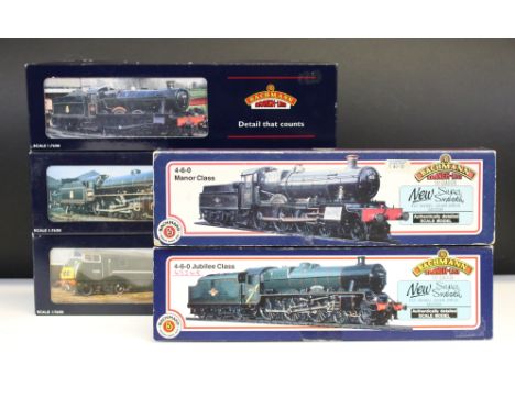 Five boxed Bachmann OO gauge locomotives to include 31710 BR 61251 Oliver Bury BR Black, 32055 Class 42 Warship Diesel D800 S